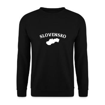 Slovensko Slowakische Karte Slowake - Unisex Pullover - Schwarz - Vorne - Alina (178cm) & Michal (187cm)