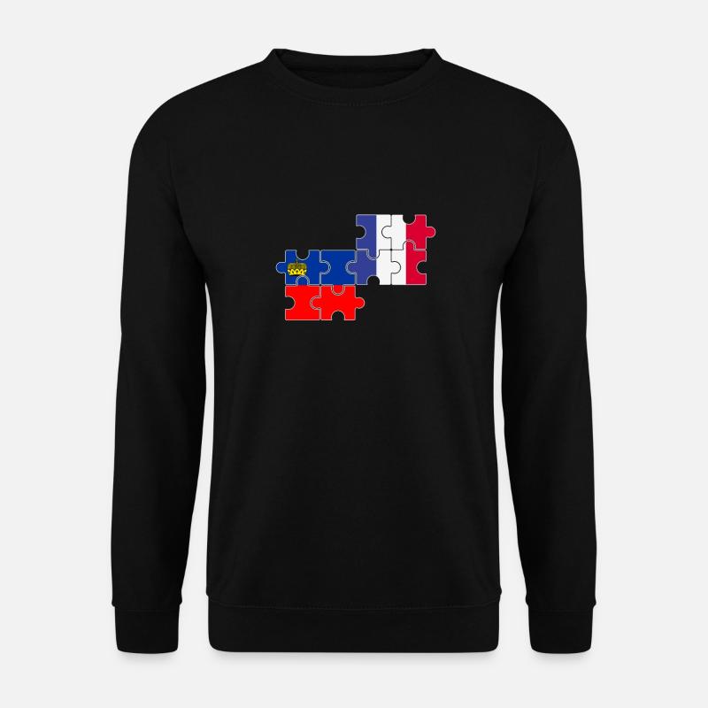 Liechtenstein Frankreich Flagge Liechtensteiner - Unisex Pullover - Schwarz