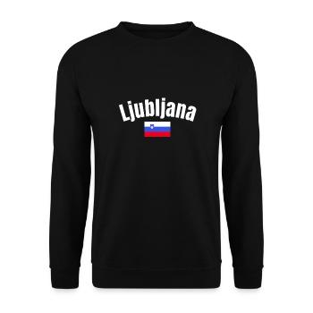 Ljubljana, Slovénie, Drapeau slovène, Slovène - Sweat-shirt Unisexe - noir - Devant - Alina (178cm) & Michal (187cm)