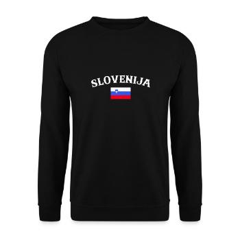 Slovénie Slovénie Drapeau slovène Slovène - Sweat-shirt Unisexe - noir - Devant - Alina (178cm) & Michal (187cm)