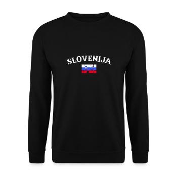 Slovénie Vintage Slovénie Drapeau slovène - Sweat-shirt Unisexe - noir - Devant - Alina (178cm) & Michal (187cm)