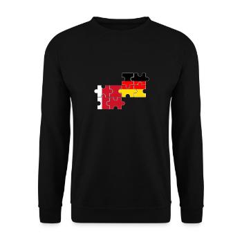 Dubai Deutschland Flagge Deutsch Dubaier - Unisex Pullover - Schwarz - Vorne - Alina (178cm) & Michal (187cm)