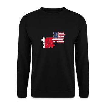 Dubai USA Flagge Amerikanisch Dubaier - Unisex Pullover - Schwarz - Vorne - Alina (178cm) & Michal (187cm)