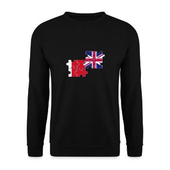 Dubai UK Flag Britischer Dubaier - Unisex Pullover - Schwarz - Vorne - Alina (178cm) & Michal (187cm)