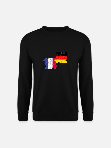 Frankreich Deutschland Flagge Deutsch Franzose - Unisex Pullover - Schwarz