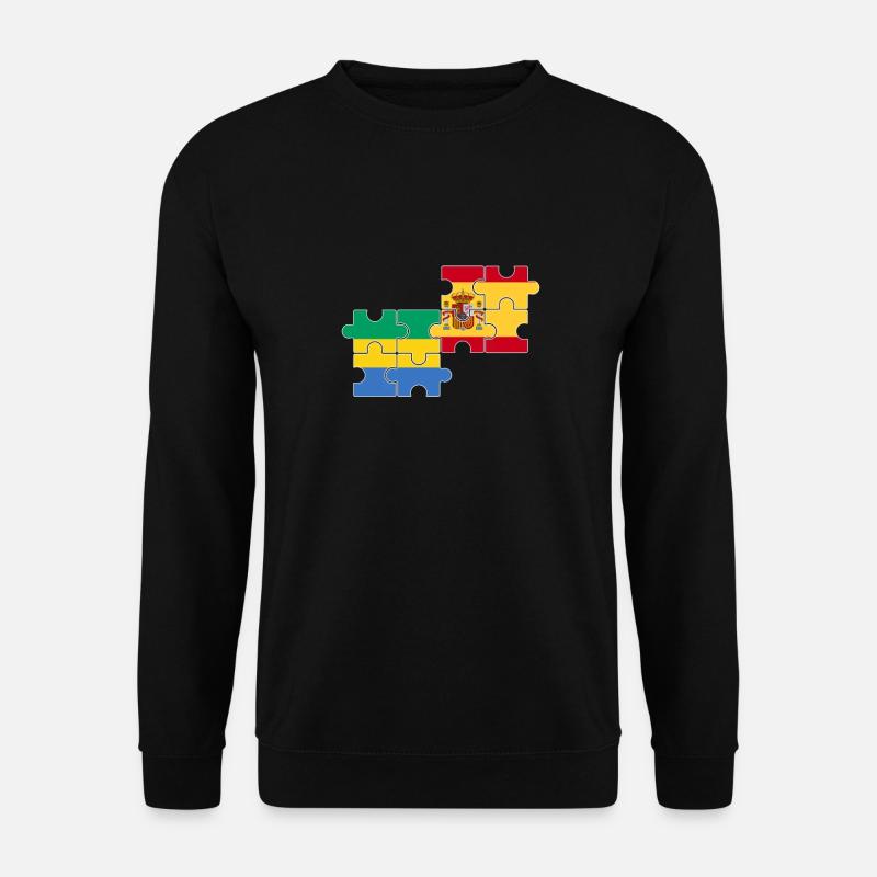 Gabun Spanien Flagge Spanisch Gabuner - Unisex Pullover - Schwarz