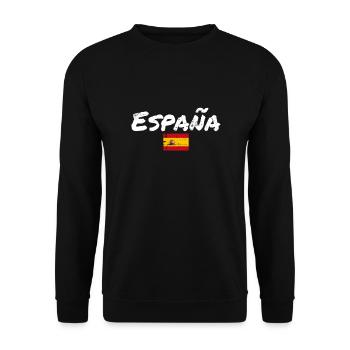 España Vintage Spain Spanish Flag Spanish - Unisex Sweatshirt - black - Front - Alina (178cm) & Michal (187cm)