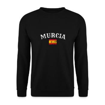 Murcia Spain Vintage Spanish Flag Spanish - Unisex Sweatshirt - black - Front - Alina (178cm) & Michal (187cm)