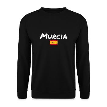 Murcie Espagne Vintage drapeau espagnol espagnol - Sweat-shirt Unisexe - noir - Devant - Alina (178cm) & Michal (187cm)