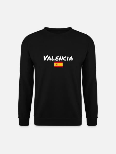 Valencia Spanien Spanische Flagge Spanier - Unisex Pullover - Schwarz