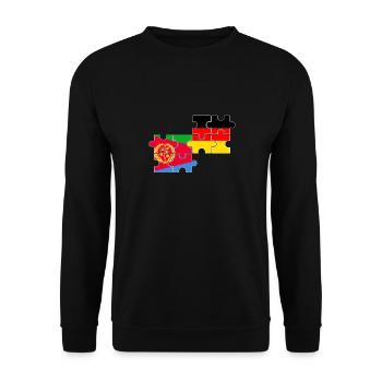 Eritrea Germany Flag German Eritrean - Unisex Sweatshirt - black - Front - Alina (178cm) & Michal (187cm)