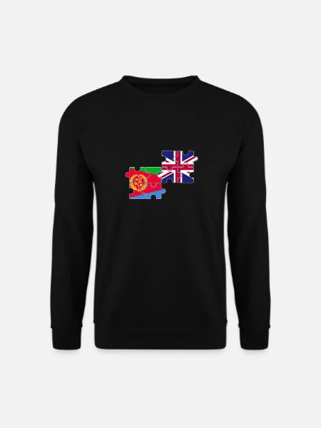 Eritrea UK Flag British Eritrean - Unisex Sweatshirt - black