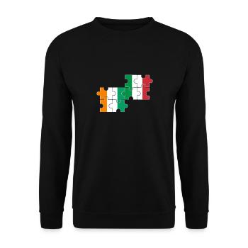 Côte d'Ivoire Italy flag Italian Ivorian - Unisex Sweatshirt - black - Front - Alina (178cm) & Michal (187cm)