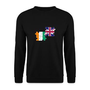 Côte d'Ivoire UK Flag British Ivorian - Unisex Sweatshirt - black - Front - Alina (178cm) & Michal (187cm)