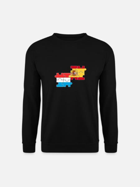 Luxembourg Spain Flag Spanish Luxembourger - Unisex Sweatshirt - black