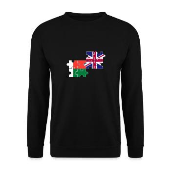 Madagascar UK Flag British Malagasy - Unisex Sweatshirt - black - Front - Alina (178cm) & Michal (187cm)