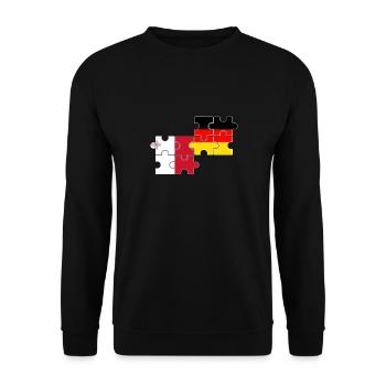 Malte Allemagne Drapeau Allemand Maltais - Sweat-shirt Unisexe - noir - Devant - Alina (178cm) & Michal (187cm)