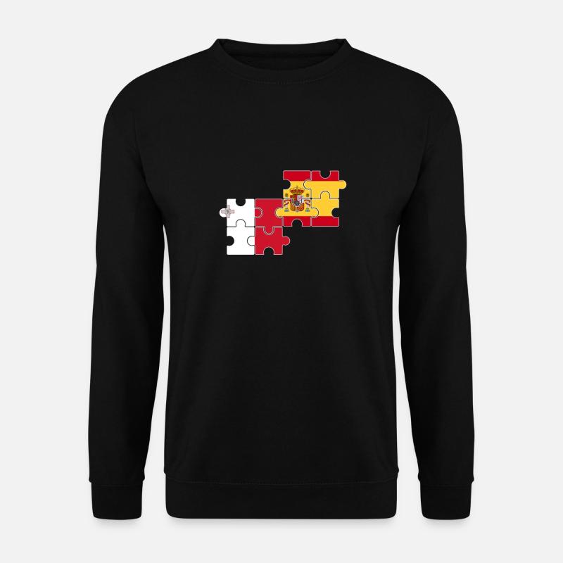 Malta Spanien Flagge Spanisch Maltesisch - Unisex Pullover - Schwarz
