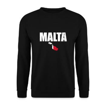 Malte Vintage carte drapeau maltais - Sweat-shirt Unisexe - noir - Devant - Alina (178cm) & Michal (187cm)