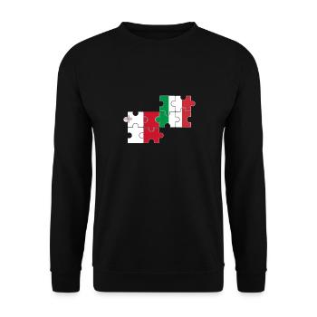 Malte, Italie, drapeau, Italien, Maltais - Sweat-shirt Unisexe - noir - Devant - Alina (178cm) & Michal (187cm)