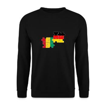 Guinée Allemagne Drapeau Guinée allemande - Sweat-shirt Unisexe - noir - Devant - Alina (178cm) & Michal (187cm)