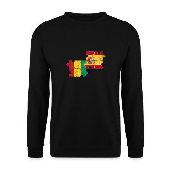 Guinée Espagne Vintage drapeau espagnol guinéen - Sweat-shirt Unisexe - noir - Devant - Alina (178cm) & Michal (187cm)