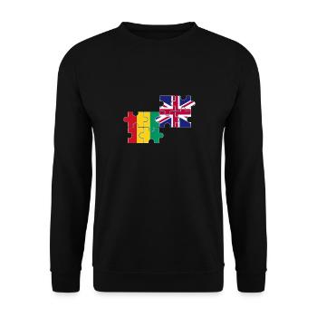 Guinée Drapeau du Royaume-Uni Guinée britannique - Sweat-shirt Unisexe - noir - Devant - Alina (178cm) & Michal (187cm)
