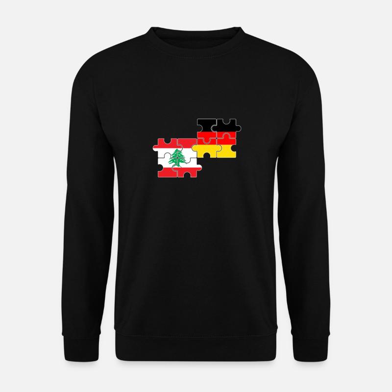 Liban Allemagne Drapeau Allemand Libanais - Sweat-shirt Unisexe - noir