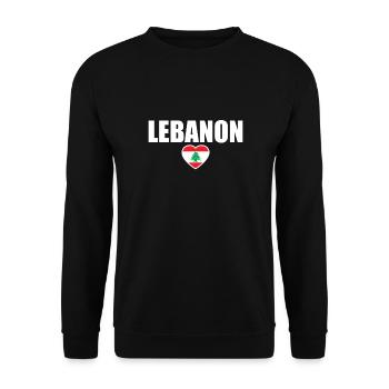 Libanon Liebe Libanesische Flagge Libanese - Unisex Pullover - Schwarz - Vorne - Alina (178cm) & Michal (187cm)