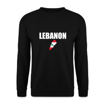 Libanon Karte Libanesische Flagge Libanese - Unisex Pullover - Schwarz - Vorne - Alina (178cm) & Michal (187cm)