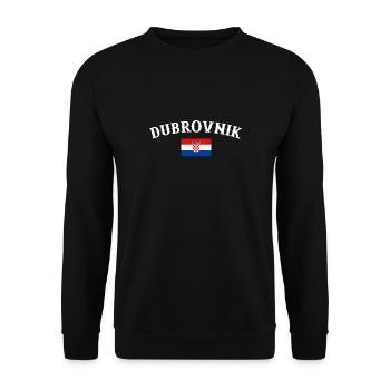 Dubrovnik, Croatie, Drapeau croate, Croatie - Sweat-shirt Unisexe - noir - Devant - Alina (178cm) & Michal (187cm)