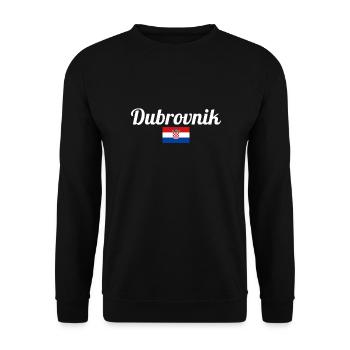 Dubrovnik, Croatie, Drapeau croate, Croatie - Sweat-shirt Unisexe - noir - Devant - Alina (178cm) & Michal (187cm)