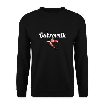 Dubrovnik Map Croatia Croatian Flag Croatia - Unisex Sweatshirt - black - Front - Alina (178cm) & Michal (187cm)