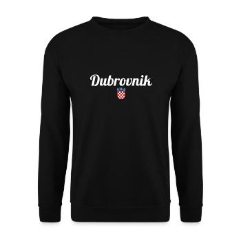 Dubrovnik Wappen Kroatien Kroatische Flagge Kroate - Unisex Pullover - Schwarz - Vorne - Alina (178cm) & Michal (187cm)