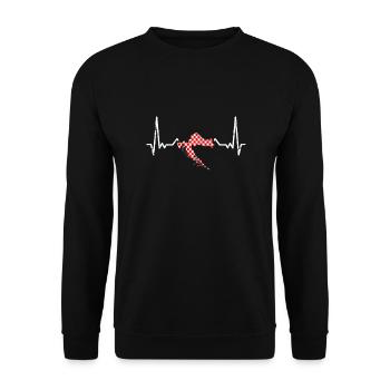 Croatia Vintage Map Heartbeat Flag Croatia - Unisex Sweatshirt - black - Front - Alina (178cm) & Michal (187cm)