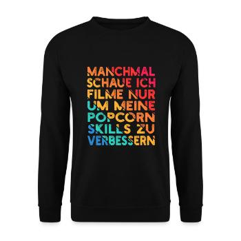 Filmspruch Filmfans Fun - Unisex Pullover - Schwarz - Vorne - Alina (178cm) & Michal (187cm)