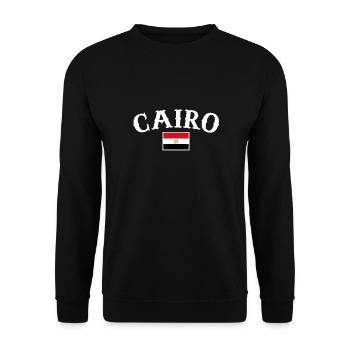 Cairo Ägypten Ägyptische Flagge Ägypter - Unisex Pullover - Schwarz - Vorne - Alina (178cm) & Michal (187cm)