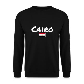 Le Caire, Egypte, Egypte, Drapeau Egyptien Egyptien - Sweat-shirt Unisexe - noir - Devant - Alina (178cm) & Michal (187cm)