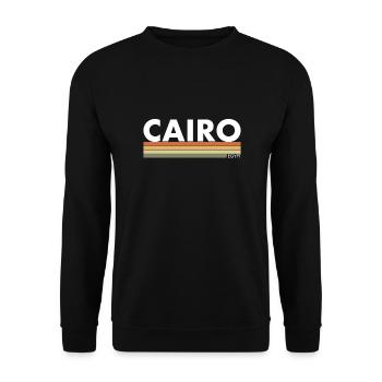 Cairo Retro Egypt Ägypten Ägyptische Ägypter - Unisex Pullover - Schwarz - Vorne - Alina (178cm) & Michal (187cm)