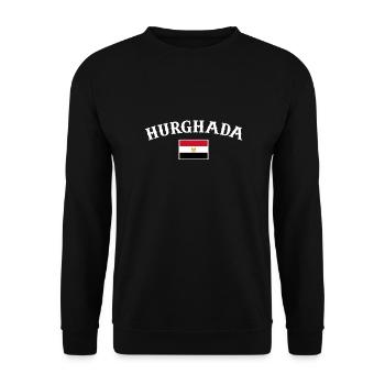 Hurghada, Égypte, Drapeau égyptien, Égyptien - Sweat-shirt Unisexe - noir - Devant - Alina (178cm) & Michal (187cm)