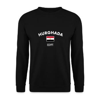 Hurghada, Égypte, Drapeau égyptien, Égyptien - Sweat-shirt Unisexe - noir - Devant - Alina (178cm) & Michal (187cm)