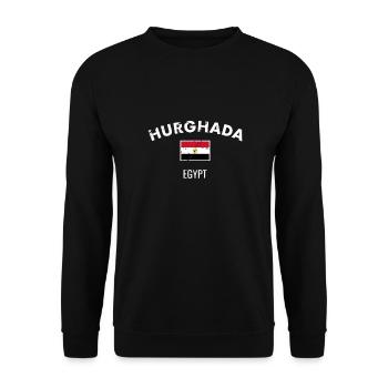 Hurghada Vintage Egypte Egypte drapeau égyptien - Sweat-shirt Unisexe - noir - Devant - Alina (178cm) & Michal (187cm)