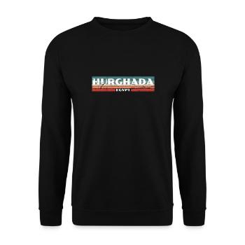 Hurghada Vintage Retro Egypt Egypt Egyptian - Unisex Sweatshirt - black - Front - Alina (178cm) & Michal (187cm)