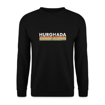 Hurghada Vintage Retro Egypt Egypt Egyptian - Unisex Sweatshirt - black - Front - Alina (178cm) & Michal (187cm)