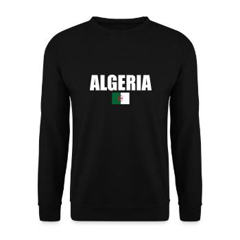 Algeria Algeria Algerian Flag Algerian - Unisex Sweatshirt - black - Front - Alina (178cm) & Michal (187cm)