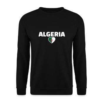 Algeria Algeria Algerian Flag Algerian - Unisex Sweatshirt - black - Front - Alina (178cm) & Michal (187cm)