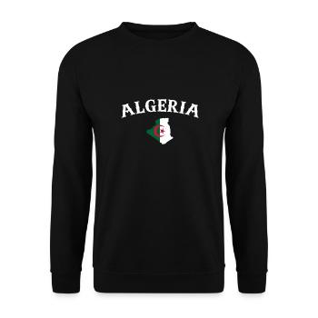 Algeria Map Algeria Algerian Flag Algerian - Unisex Sweatshirt - black - Front - Alina (178cm) & Michal (187cm)