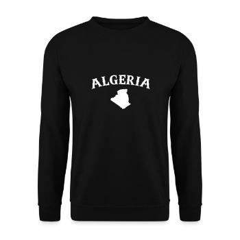 Algeria Map Algeria Algerian Algerians - Unisex Sweatshirt - black - Front - Alina (178cm) & Michal (187cm)