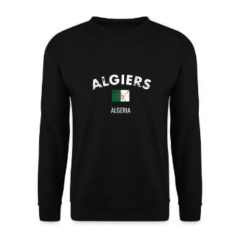 Alger Vintage Algérie Drapeau Algérien - Sweat-shirt Unisexe - noir - Devant - Alina (178cm) & Michal (187cm)