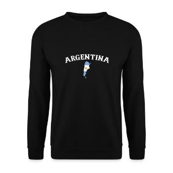 Carte de l’Argentine Drapeau de l’Argentine - Sweat-shirt Unisexe - noir - Devant - Alina (178cm) & Michal (187cm)